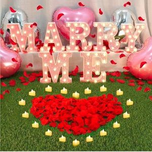 Marry me lights for proposal